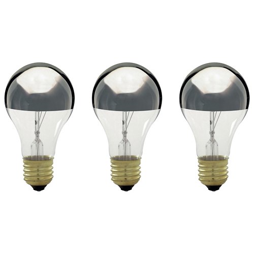 100W 130V A19 E26 Silver Crown Bulb (Pack of 3)