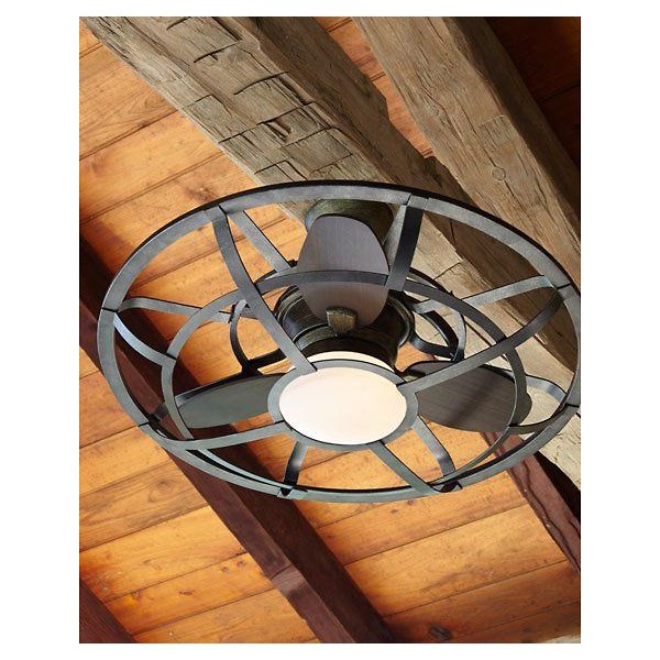 Alsace Caged Ceiling Fan By Savoy House, Ceiling Fan In Wire Cage