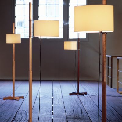 Shown in Beech finish with White Shade