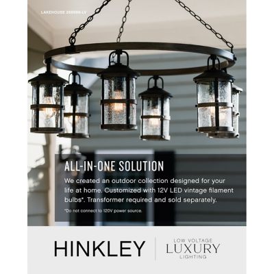 Hinkley Revere 3-Light Outdoor Light In Blackened Brass