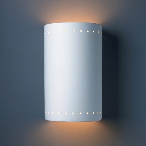 Ambiance Wall Sconce (Bisque/L/Perforations/Incand)-OPEN BOX