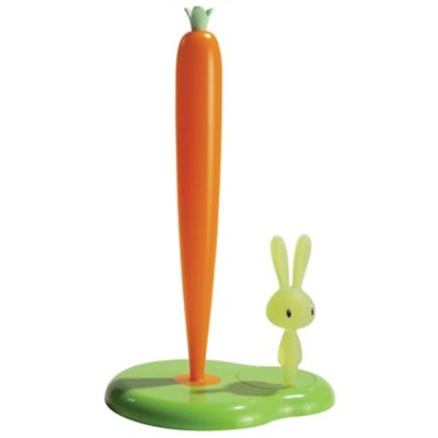 Alessi - White Bunny & Carrot Kitchen Roll Holder